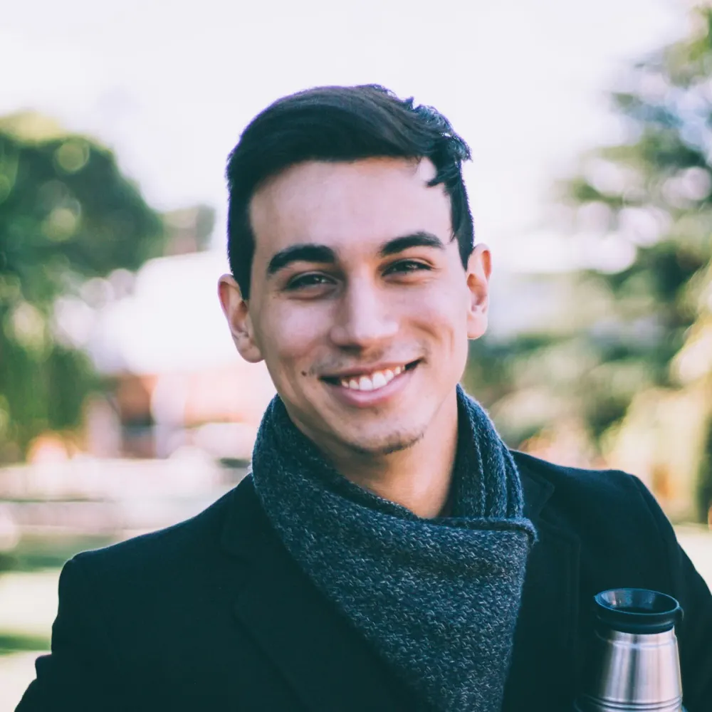 Outdoor portrait of a smiling man