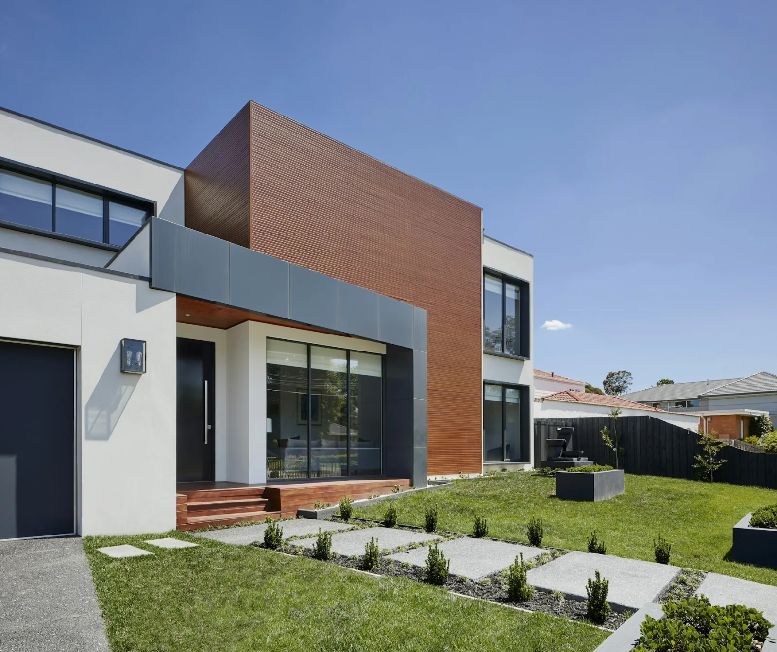 Low-slung brick modern home near Zilker Park