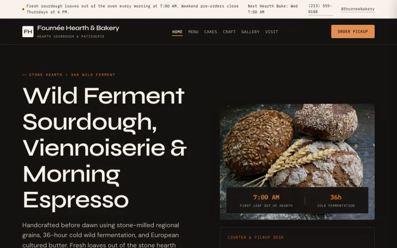 Artisan Bakery & Café in the 4 AM Hearth style