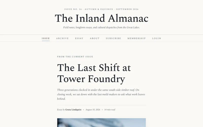 Blog & Editorial in the Slate & Harbor Blue style