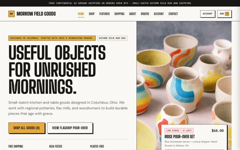 Online Store in the Citrus Counter style
