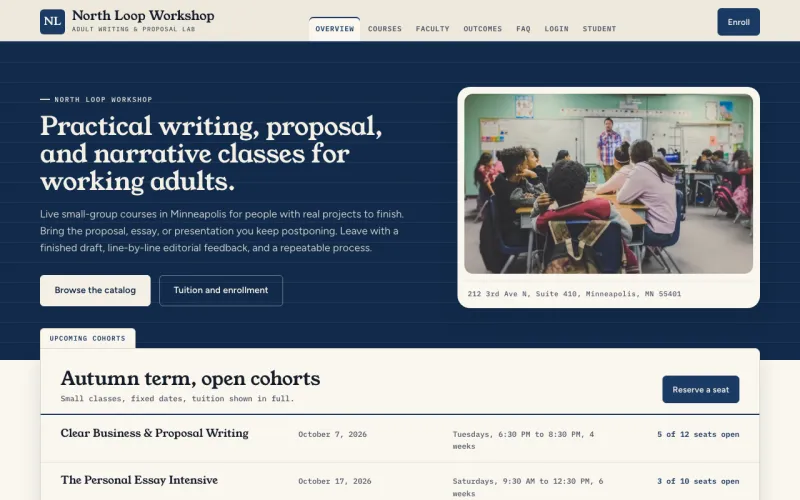 Cursos y tutorías en el estilo Oxford Ledger