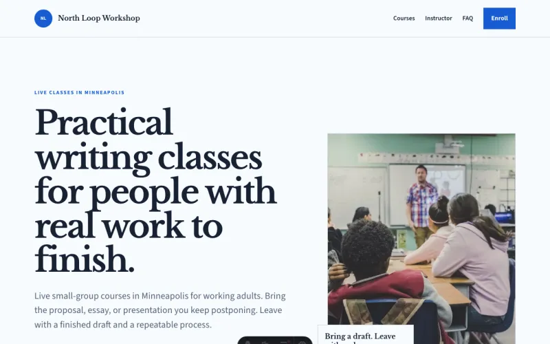 Courses & Tutoring Nova starter preview