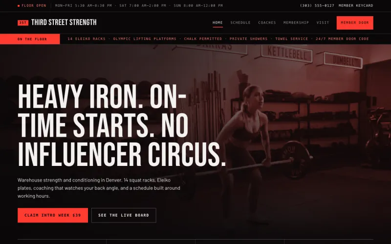 Gimnasio y entrenador en el estilo Red Corner
