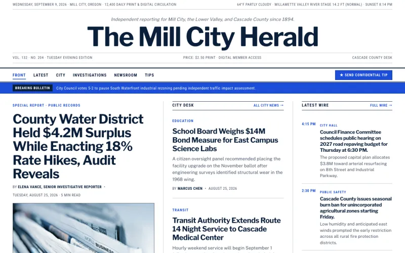 Noticias y prensa en el estilo Metro White & Blue
