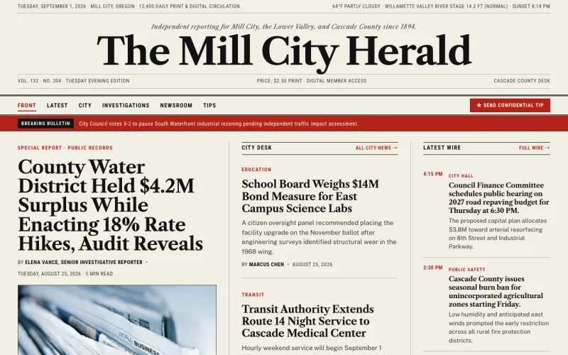 News & Press in the Newsprint & Ink Red style