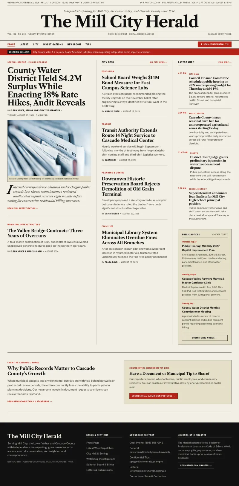 Sitio starter de Noticias y prensa, página de inicio