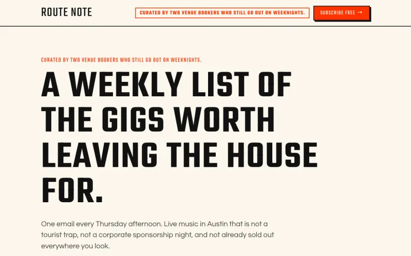 One-Pager & Launch in the Signal Cream & Orange style