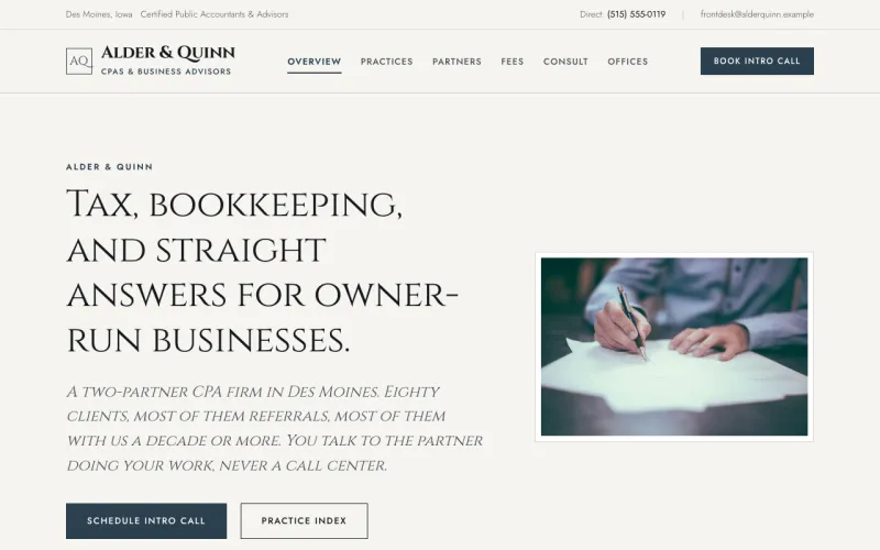Professional Services in the Chancery Slate & Ivory style