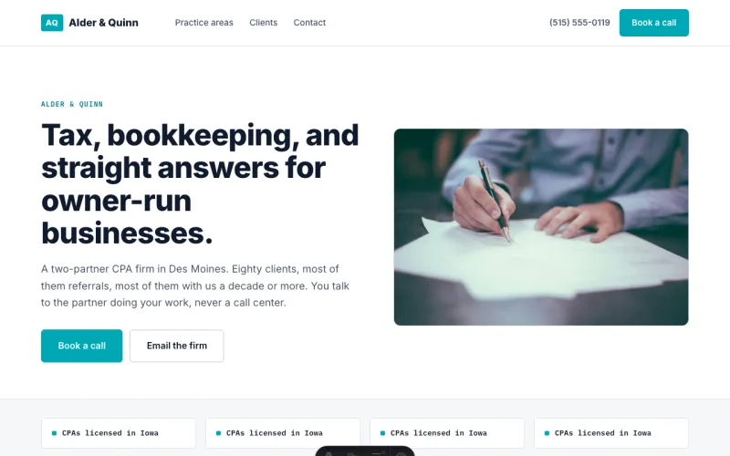 Professional starter homepage