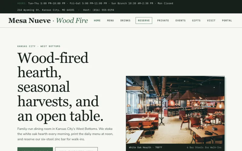 Restaurant & Café in the Olive & Parchment style