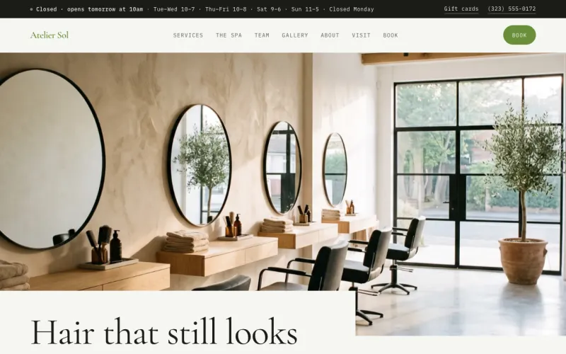 Salon & Spa in the Bleach Bath style