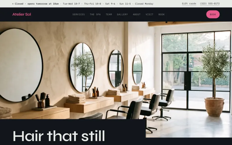 Salon & Spa in the Late Studio style